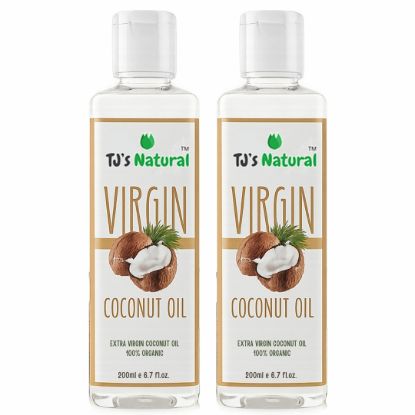 Picture of TJ's NATURAL VIRGIN COCONUT OIL (200 ML+ 200ML)