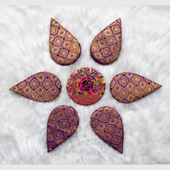 Picture of Paithani Fabric rangoli 5 pakalya