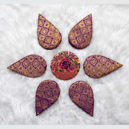 Picture of Paithani Fabric rangoli 7 pakalya